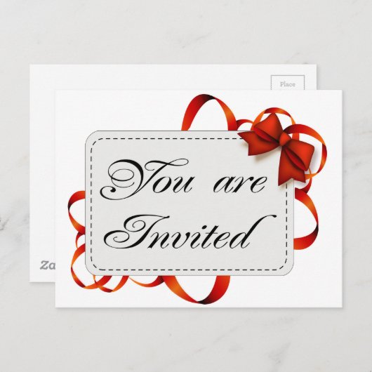 招待状カード>>お客様招待され インビテーションポストカード (正面/裏面)