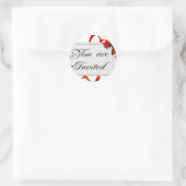 招待状カード>>お客様招待され ラウンドシール (バッグ)