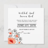 招待状カード – スクウェア結婚ズカードデザイン 招待状 (正面)