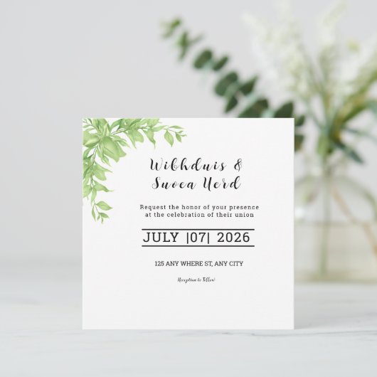 招待状カード – スクウェア結婚ズカード 招待状 (スタンド正面)