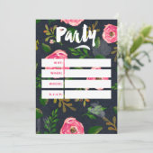 招待状カード-デニムのフルーア--を記入して下さい 招待状 (スタンド正面)