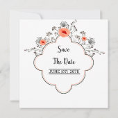 招待状カード - 四角い結婚式のカードデザイン 招待状 (裏面)