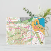 招待状カード（封筒付き） -オリエンテーリングマップ 招待状 (スタンド正面)