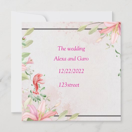 招待状カード 招待状 (正面)