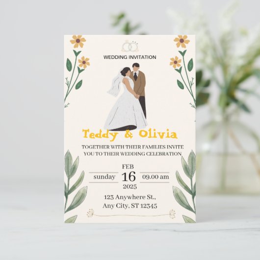 招待状カード 招待状 (スタンド正面)