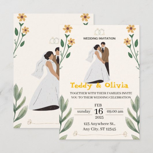 招待状カード 招待状 (正面/裏面)