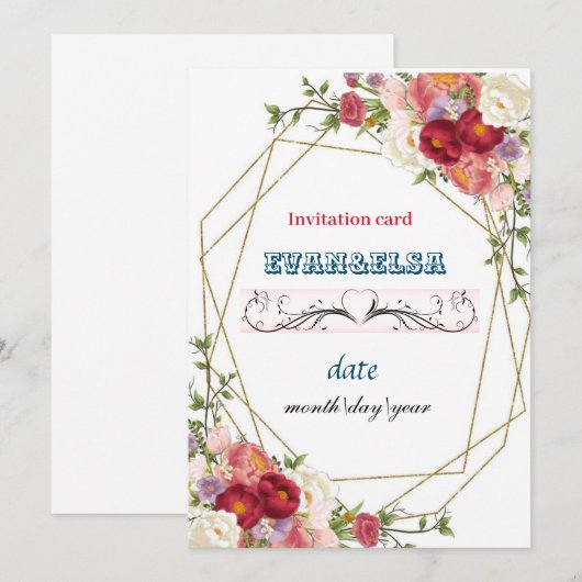 招待状カード 招待状 (正面/裏面)