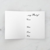 招待状カード – 黒のスチレット靴 招待状 (内部)