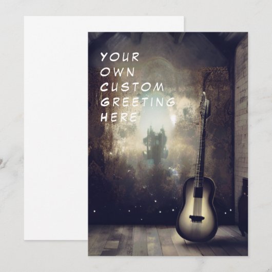 招待状ギター 招待状 (正面/裏面)