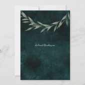 招待状クラシック- 'GREEN素朴' セーブザデート (裏面)