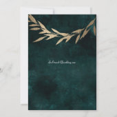 招待状クラシック- 'GREEN素朴' セーブザデート (裏面)