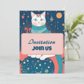 招待状クラシー猫子猫ヴォイスピンクカード シーズンカード (スタンド正面)