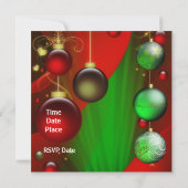 招待状クリスマスクリスマスパーティー 招待状 (裏面)