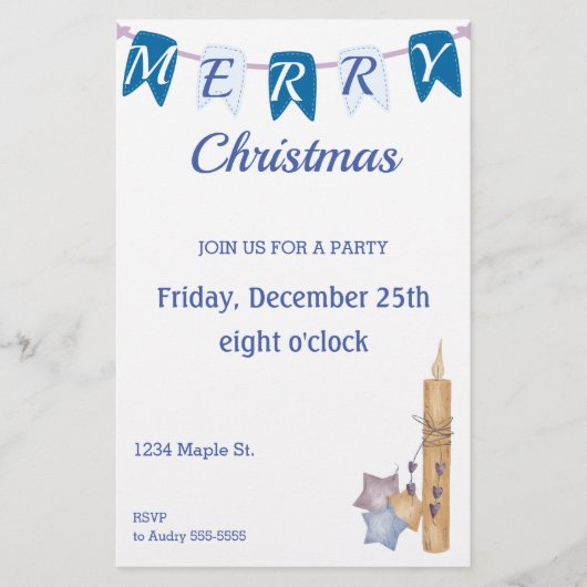 招待状クリスマスパーティー チラシ (正面)