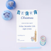 招待状クリスマスパーティー チラシ (シングル)