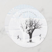 招待状クリスマス&お正月のおとぎ話ファンタジー 招待状 (正面/裏面)