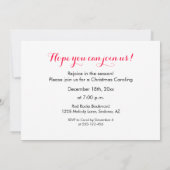 招待状クリスマス・カロリング 招待状 (裏面)