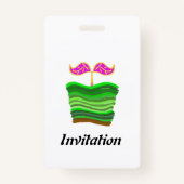 招待状グリーンポット バッジ (正面)