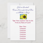 招待状サンフラワーズ招待されましたマザーズデー 招待状 (裏面)