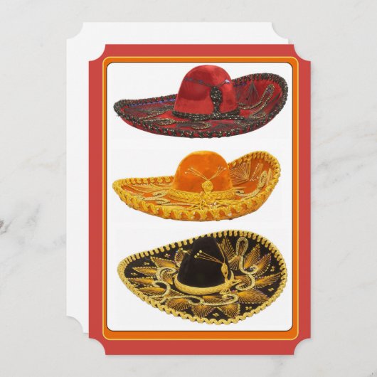 招待状シンコデマヨパーティーソンブレロス 招待状 (正面/裏面)