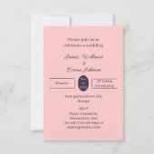 招待状シンプルピーチカスタムウェディング セーブザデート (正面)