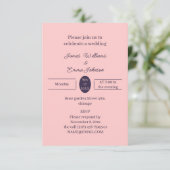 招待状シンプルピーチカスタムウェディング セーブザデート (スタンド正面)