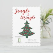 招待状ジングル&ミングルクリスマスパーティー招待状 招待状 (スタンド正面)