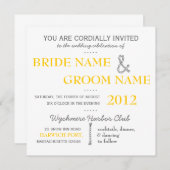 招待状スイートウモダンェディング招待 招待状 (正面/裏面)