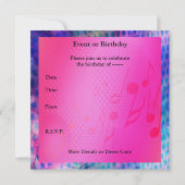 招待状スウィート16誕生日ミュージックダンスパーティー 招待状 (裏面)