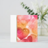 招待状スクエアウォーターのカラーハート 招待状 (スタンド正面)