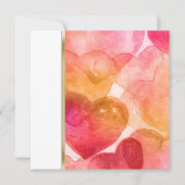 招待状スクエアウォーターのカラーハート 招待状 (正面)