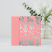 招待状スクエアシルバーダマスク 招待状 (スタンド正面)