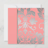 招待状スクエアシルバーダマスク 招待状 (正面)