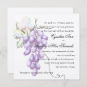 招待状スクエアパープルバンオブブドウ 招待状 (正面/裏面)