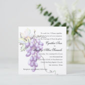 招待状スクエアパープルバンオブブドウ 招待状 (スタンド正面)