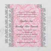 招待状スクエアルネッサンスとシルバー縁ど 招待状 (正面/裏面)