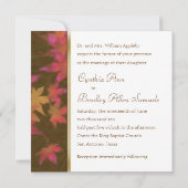 招待状スクエア紅葉 招待状 (裏面)