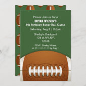 招待状スパーソナライズされたポーツパーティーサッカーテーマ 招待状 (正面/裏面)