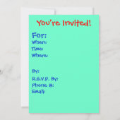 招待状タイの染料の一見のデザイン 招待状 (裏面)