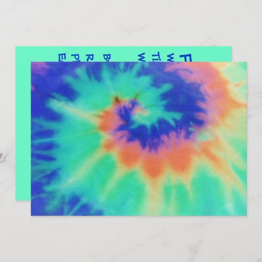 招待状タイの染料の一見のデザイン 招待状 (正面/裏面)