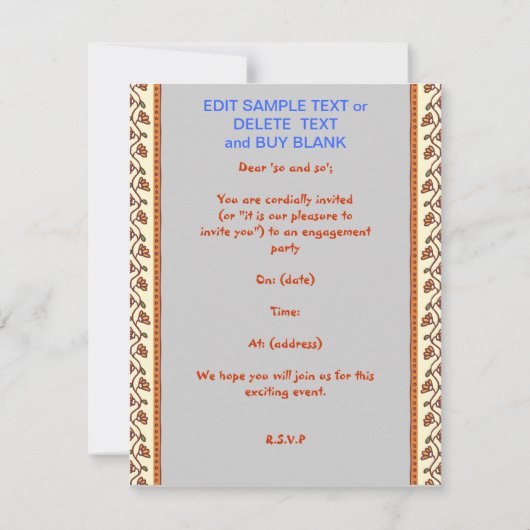 招待状タイプ内の編集可能な基本8サイズの紙 招待状