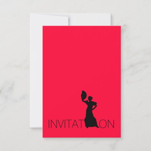 招待状タンゴフラメンコラテンダンス 招待状 (正面)