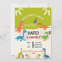 招待状ダーティ3-Y第3誕生日招待状