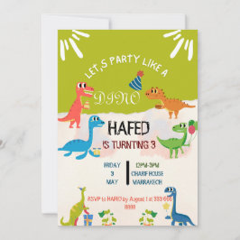 招待状ダーティ3-Y第3誕生日招待状 招待状