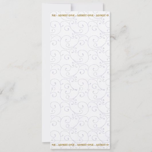 招待状チケットプロムトレンド，任意の大事な行事,簡単DIY 招待状 (裏面)