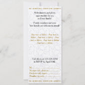 招待状チケットプロムトレンド,任意の大事な行事,簡単DIY 招待状 (裏面)