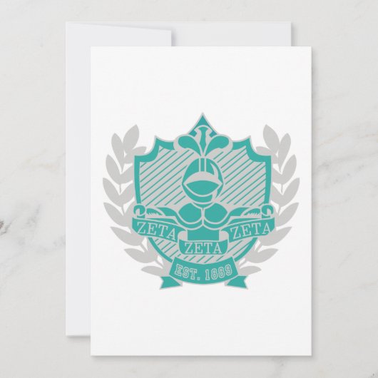 招待状ティール(緑がかった色)とグレー 招待状 (正面)