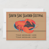 招待状テンプレートシーフードレストラン 招待状 (正面)