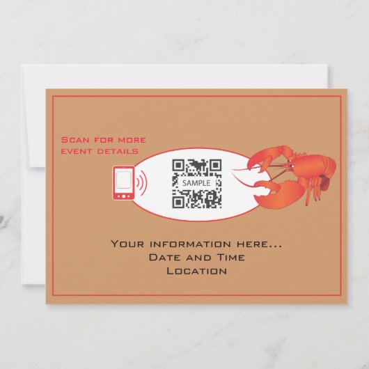 招待状テンプレートシーフードレストラン 招待状 (裏面)