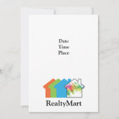 招待状テンプレートハウス不動産仲介業者 招待状 (裏面)